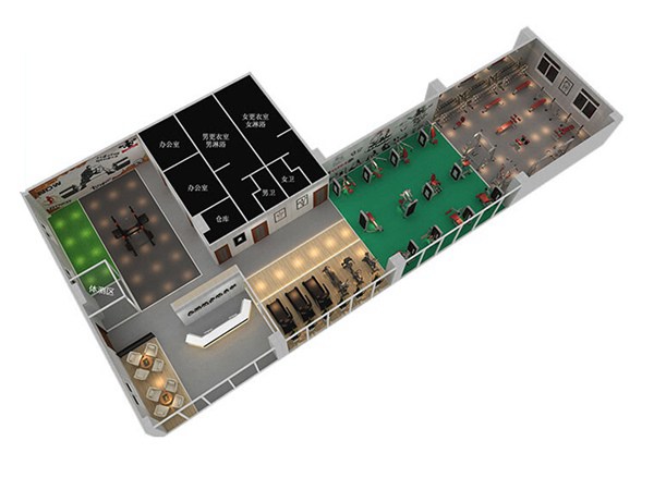 800平方健身房配置方案-广西多宝电竞体育健身器材有限公司