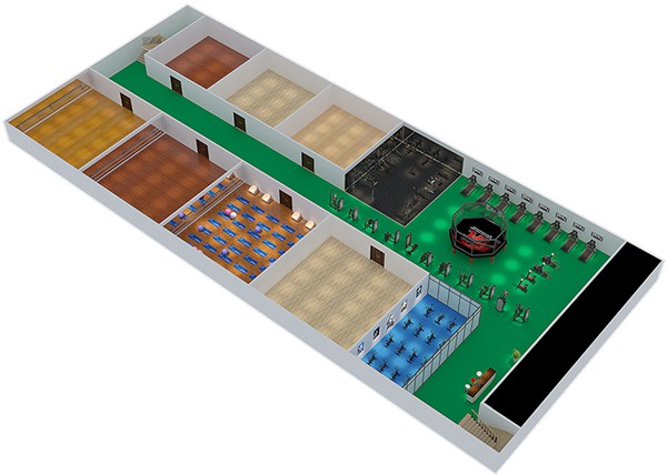 1800平方健身房配置方案-广西多宝电竞体育健身器材有限公司