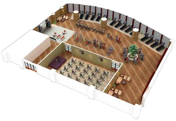 500平方健身房配置方案-广西多宝电竞体育健身器材有限公司