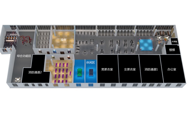 2000平方健身房配置方案-广西多宝电竞体育健身器材有限公司