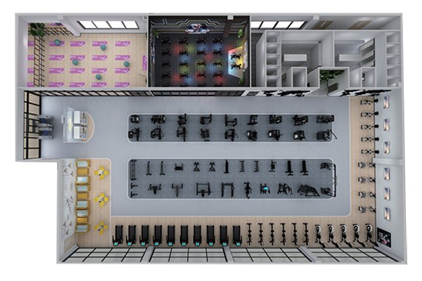 500平方健身房配置方案-广西多宝电竞体育健身器材有限公司