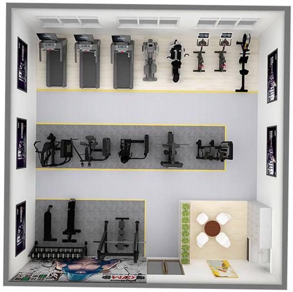 100平方健身房配置方案-广西多宝电竞体育健身器材有限公司