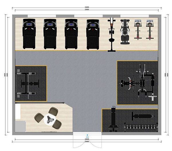 80平方健身房配置方案-广西多宝电竞体育健身器材有限公司
