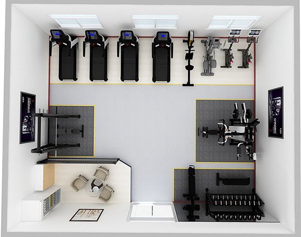 80平方健身房配置方案-广西多宝电竞体育健身器材有限公司